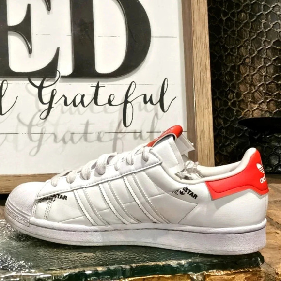 Adidas Originals Superstar Cloud PRIMEGREEN White/Vivid Red GV7672 Mens Sz 8.5 - Picture 3 of 10